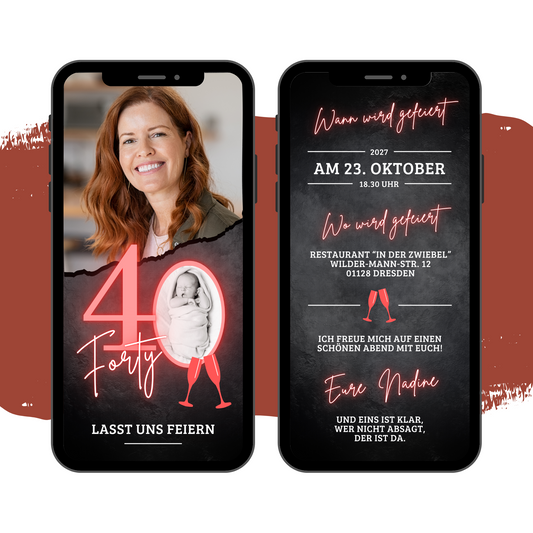 eCARD - Animierte Einladungskarte Geburtstag