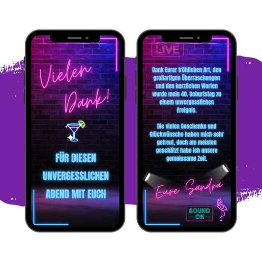 eCARD - Danksagung Geburtstag Jugendweihe