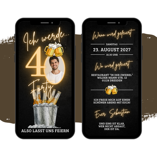 eCARD - Animierte Einladungskarte Geburtstag