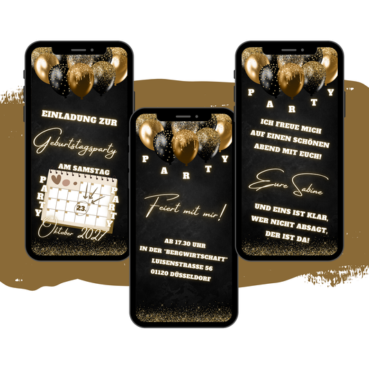 eCARD - Animierte Einladungskarte Geburtstag