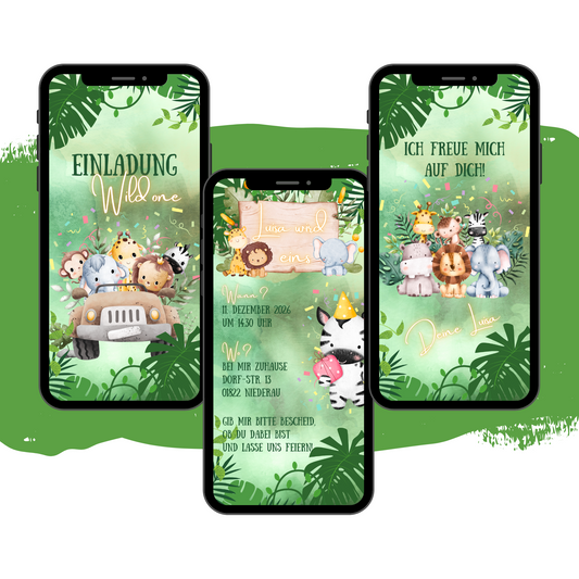 eCARD - Animierte Kindergeburtstags Party Einladungskarte