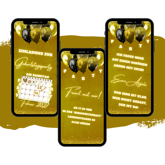 eCARD - Animierte Einladungskarte Geburtstag