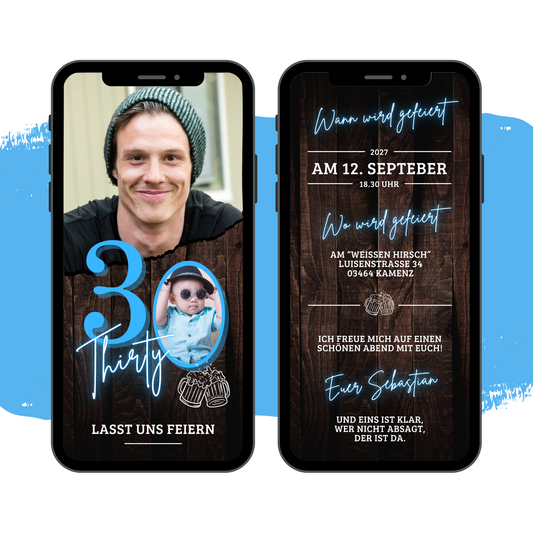 eCARD - Animierte Einladungskarte Geburtstag