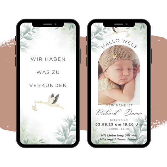 eCARD - Animierte Verkündung Geburt