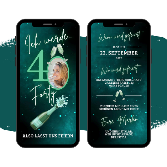 eCARD - Animierte Einladungskarte Geburtstag