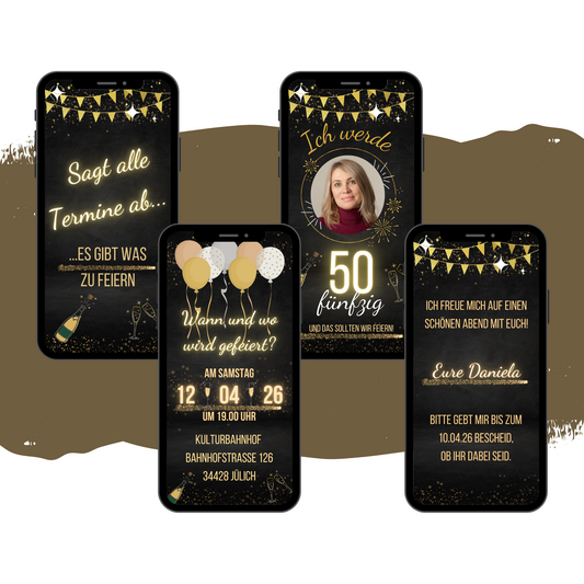 eCARD - Animierte Einladungskarte Geburtstag