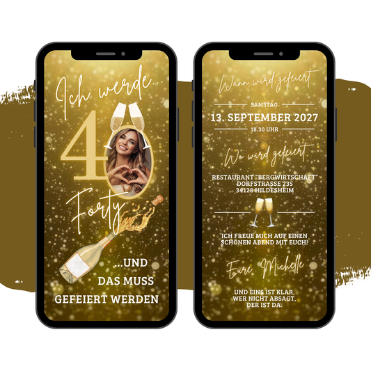 eCARD - Animierte Einladungskarte Geburtstag