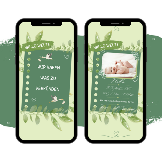 eCARD - Animierte Verkündung Geburt