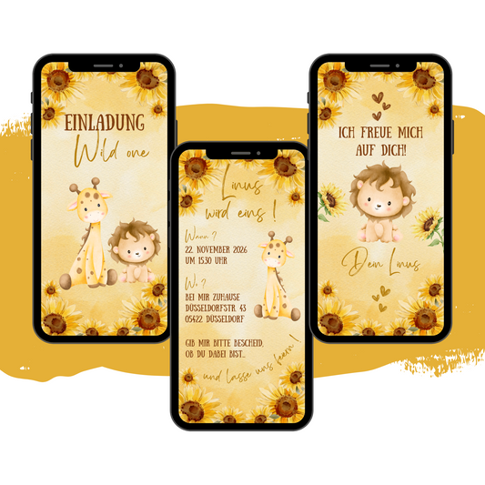 eCARD - Animierte Kindergeburtstags Party Einladungskarte