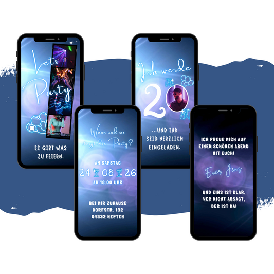 eCARD - Animierte Einladungskarte Geburtstag