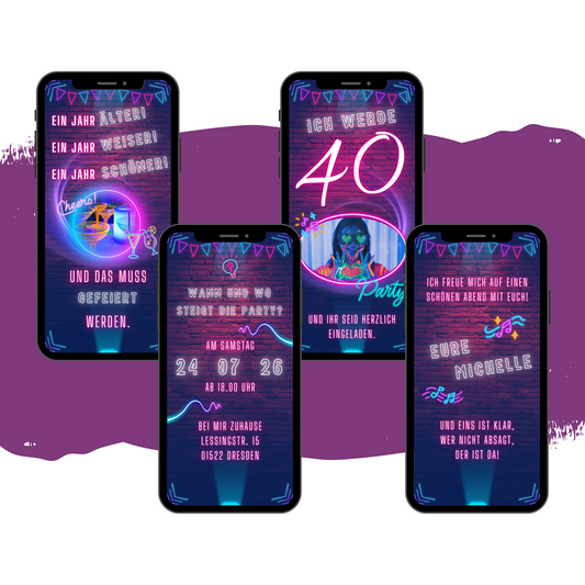 eCARD - Animierte Einladungskarte Geburtstag