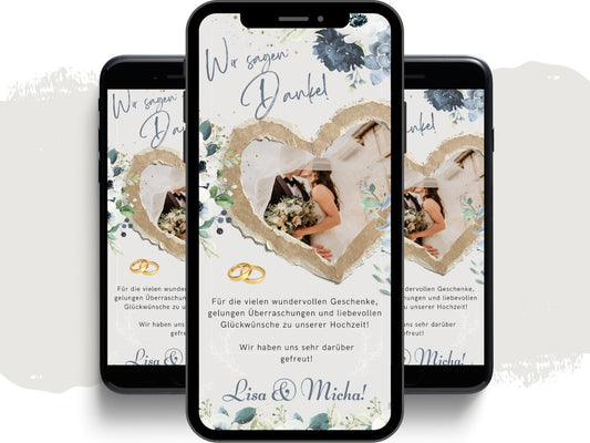 eCARD - Animierte Danksagungskarte Hochzeit - eCARD4you
