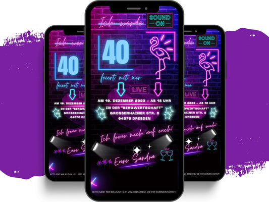 eCARD - Animierte Einladungskarte Geburtstag - eCARD4you