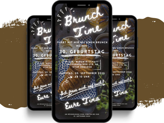 eCARD - Brunch Frühstück Mittag Einladungskarte - eCARD4you