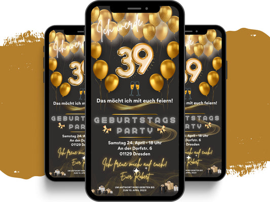 eCARD - Animierte Einladungskarte Geburtstag - eCARD4you