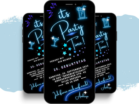 eCARD - Animierte Einladungskarte Geburtstag - eCARD4you