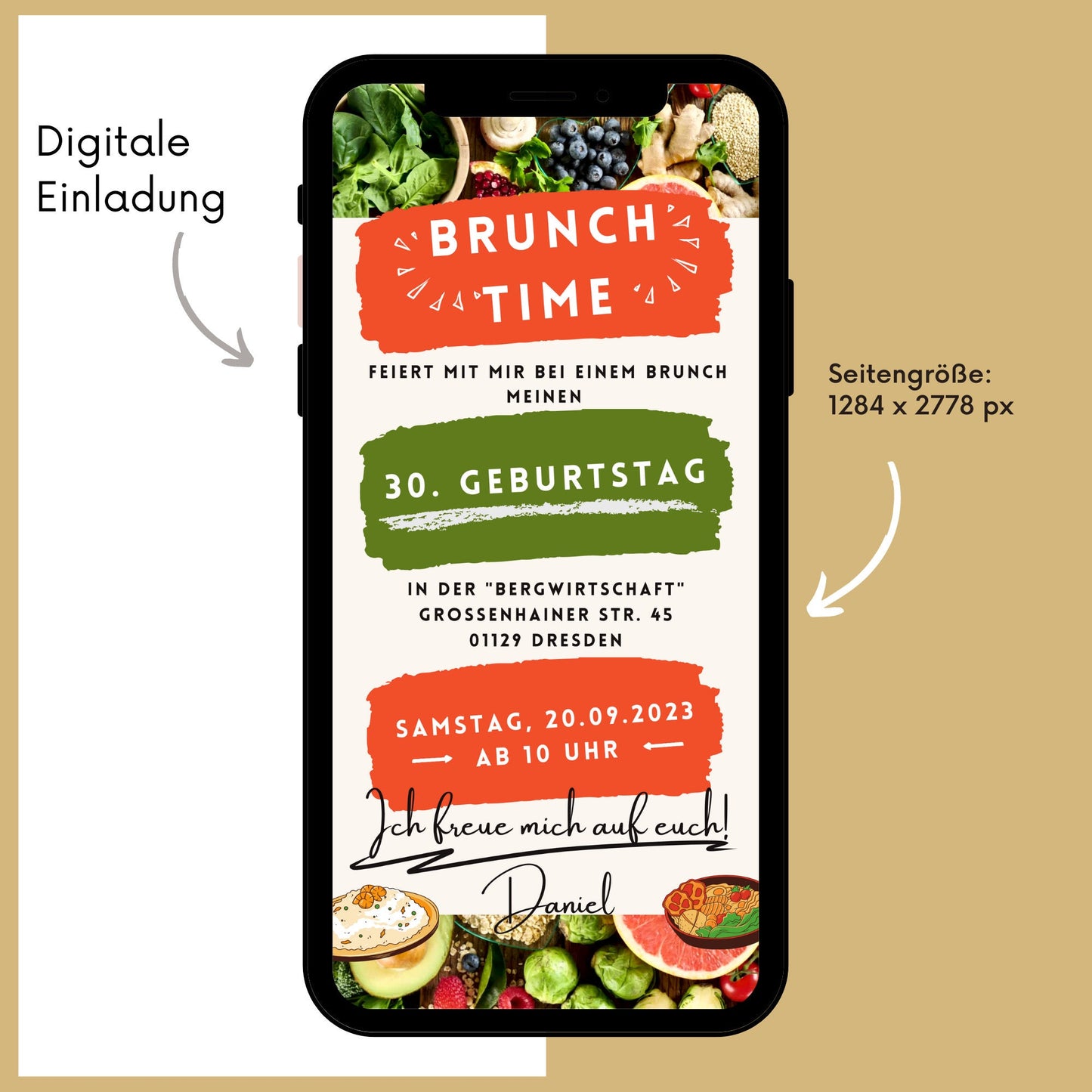 eCARD - Brunch Frühstück Mittag Einladungskarte - eCARD4you