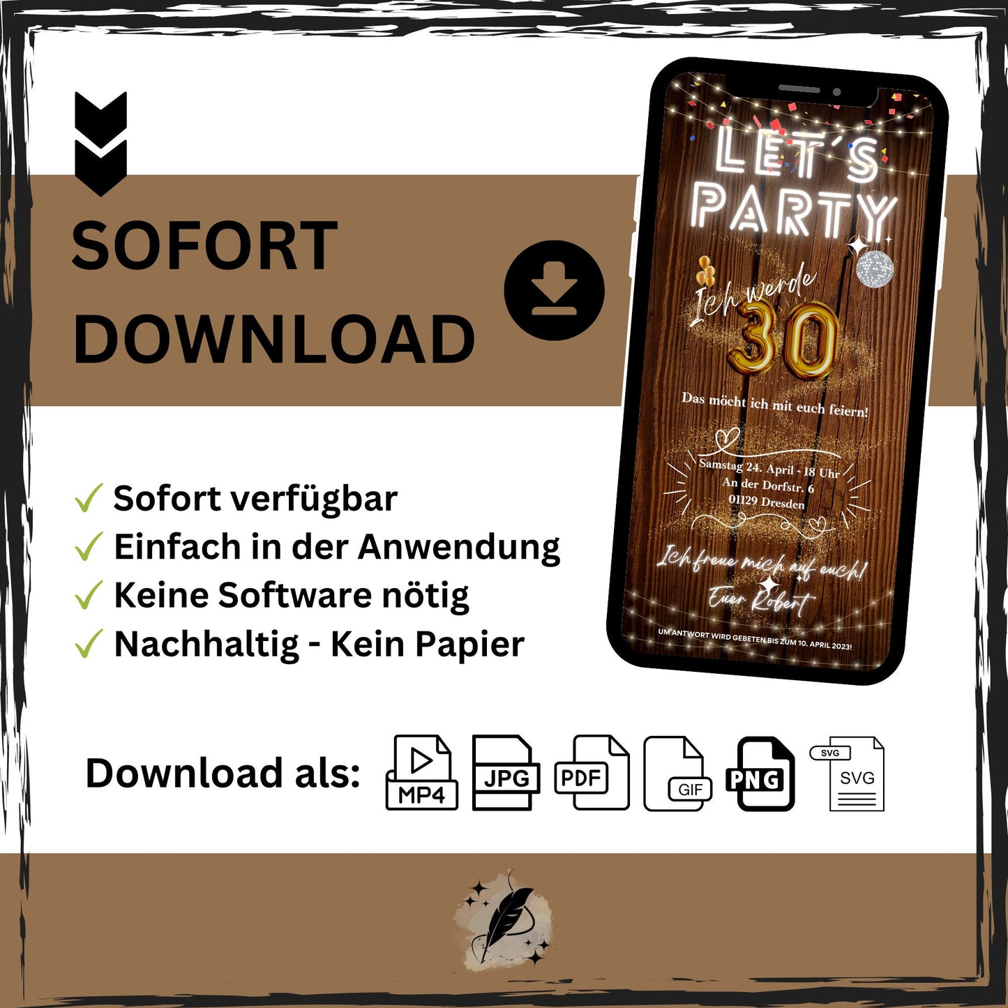 eCARD - Animierte Einladungskarte Geburtstag - eCARD4you