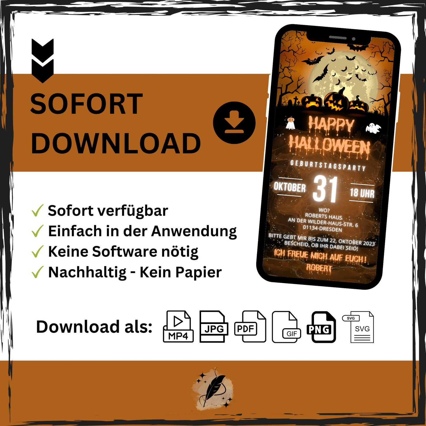 eCARD - Animierte Halloween Einladungskarte - eCARD4you