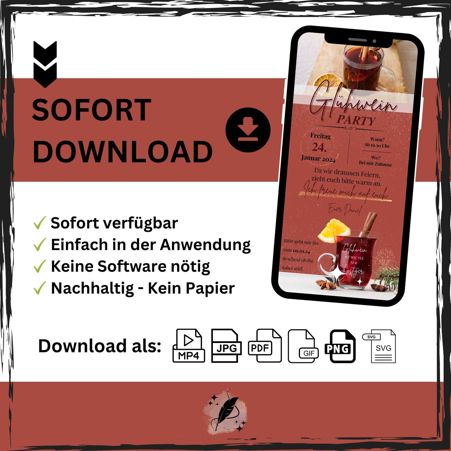 eCARD - Glühweinparty Glühweinfeier Einladungskarte - eCARD4you