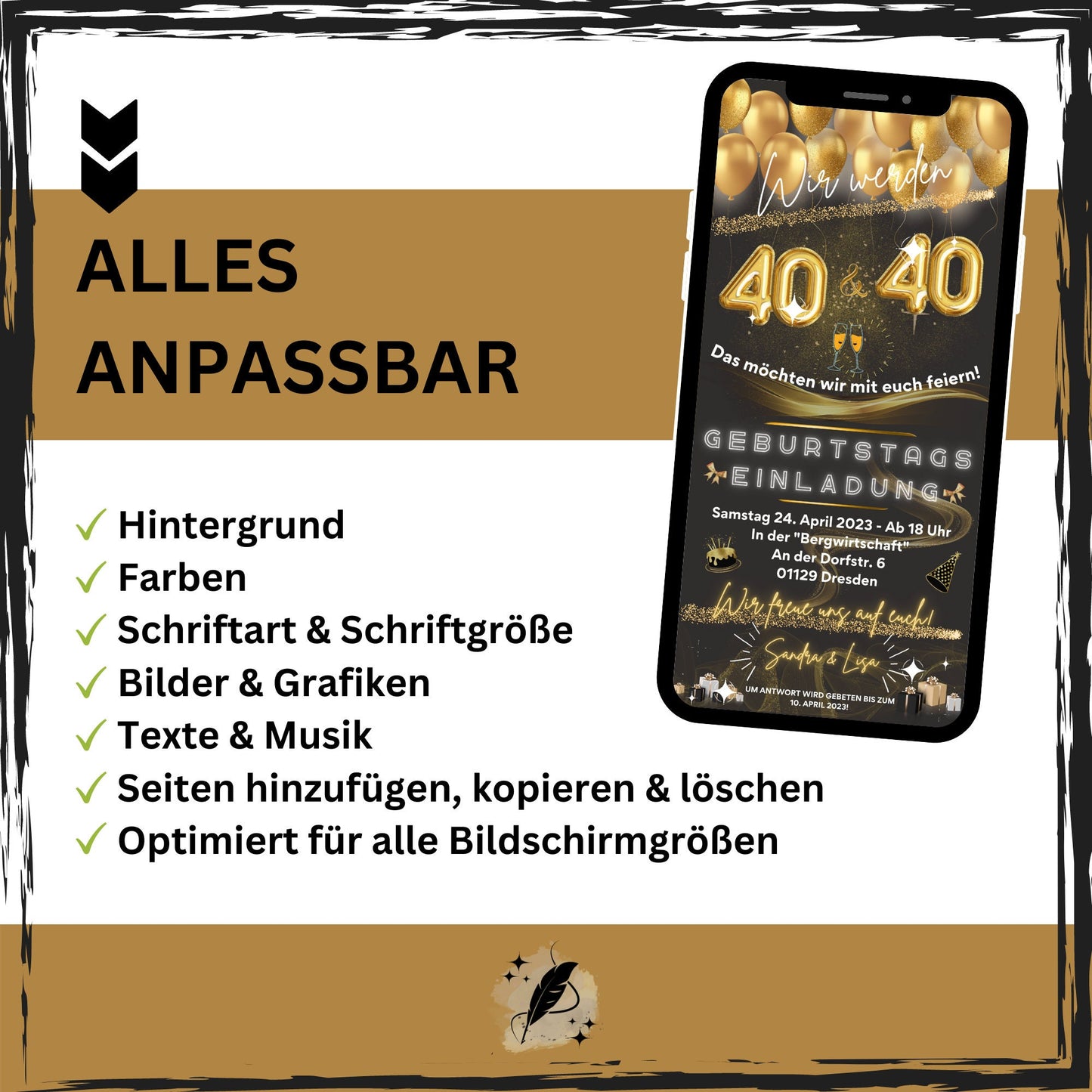 eCARD - Doppelgeburtstag Party Einladungskarte - eCARD4you