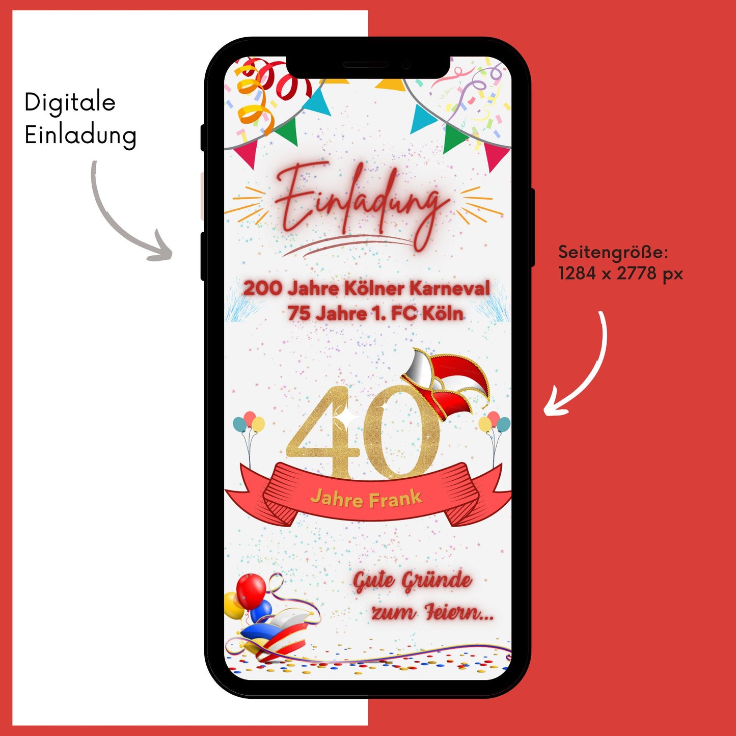 eCARD - Karneval Fasching Einladungskarte - eCARD4you