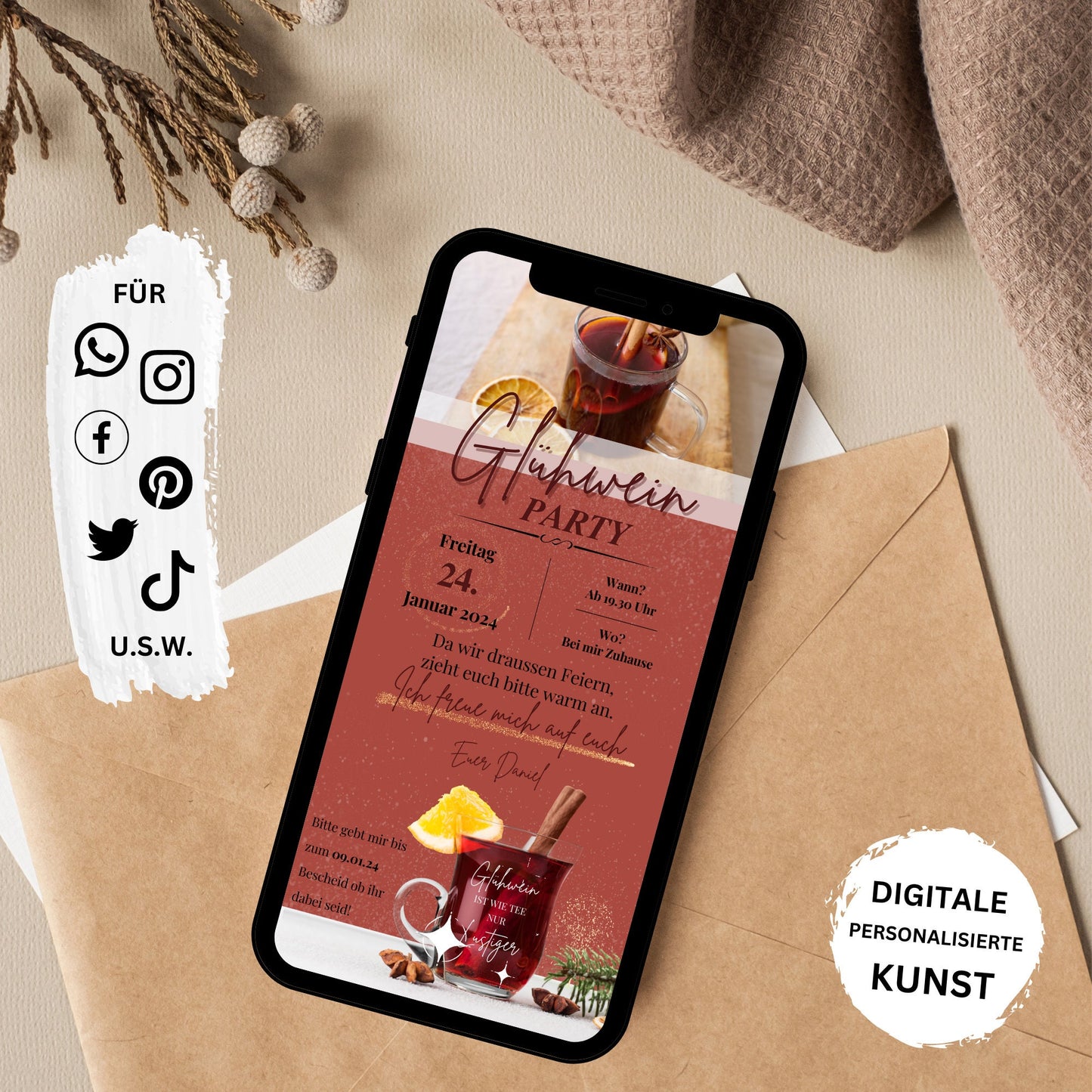 eCARD - Glühweinparty Glühweinfeier Einladungskarte - eCARD4you