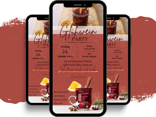eCARD - Glühweinparty Glühweinfeier Einladungskarte - eCARD4you