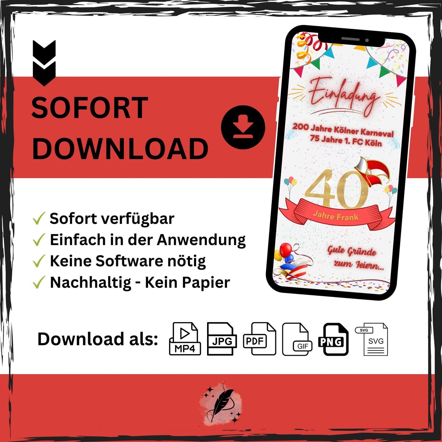 eCARD - Karneval Fasching Einladungskarte - eCARD4you