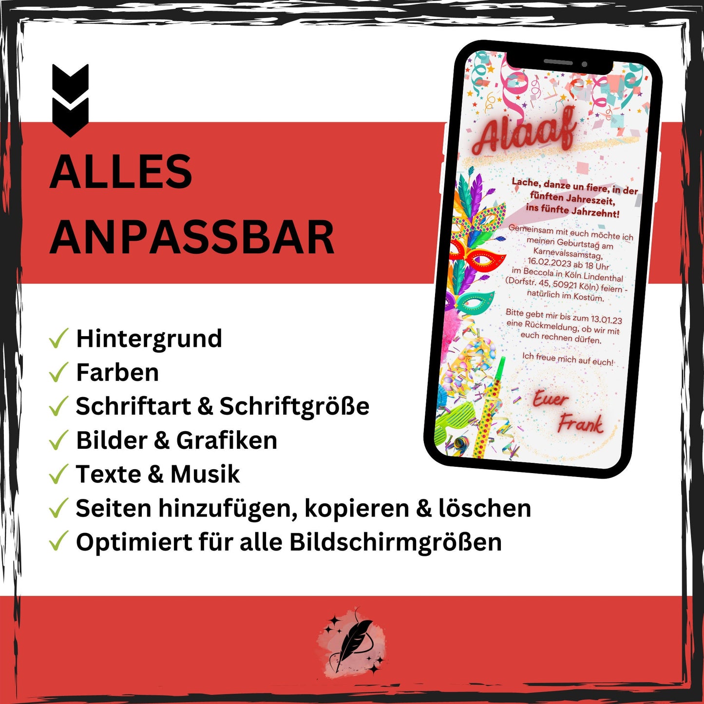 eCARD - Karneval Fasching Einladungskarte - eCARD4you