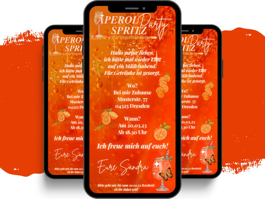 eCARD - Aperol Spritz Party Einladungskarte - eCARD4you