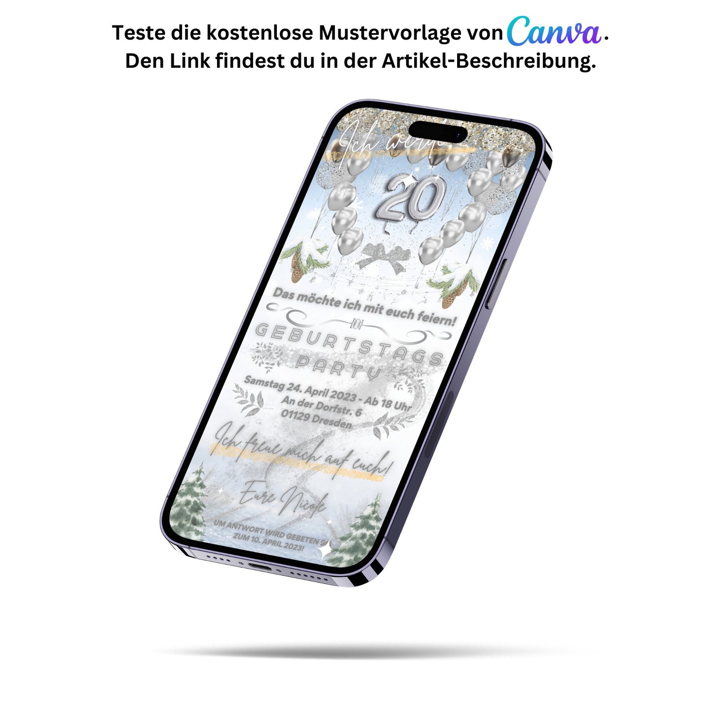 eCARD - Winter Geburtstagsparty Einladungskarte - eCARD4you