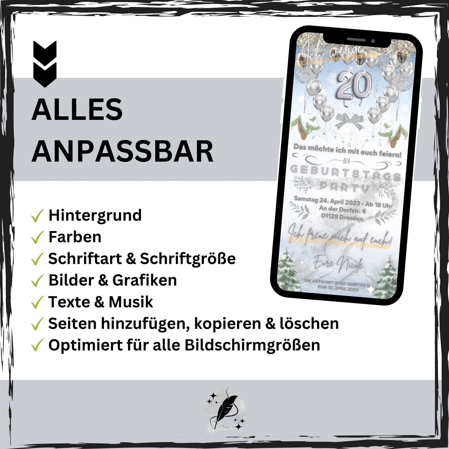 eCARD - Winter Geburtstagsparty Einladungskarte - eCARD4you
