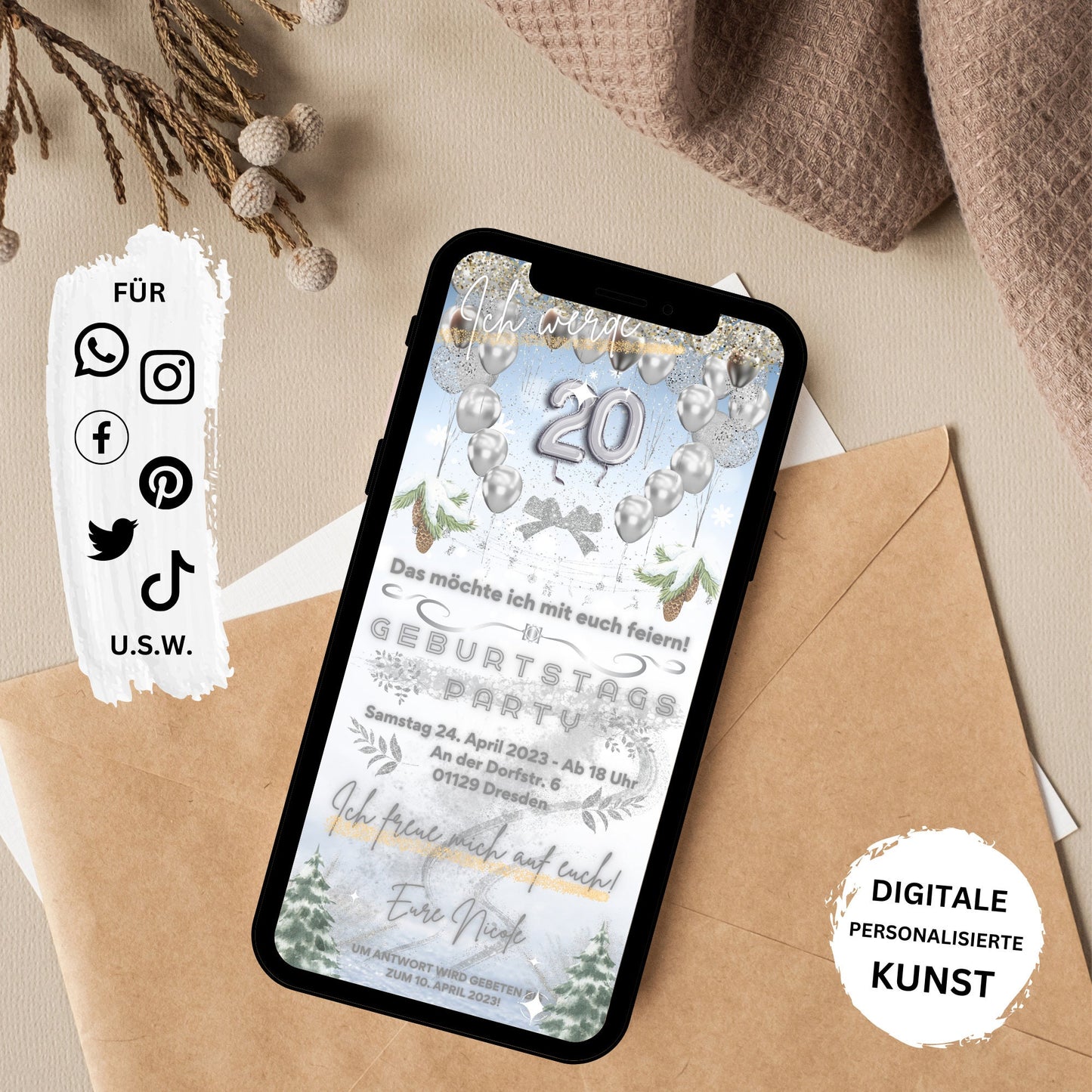 eCARD - Winter Geburtstagsparty Einladungskarte - eCARD4you