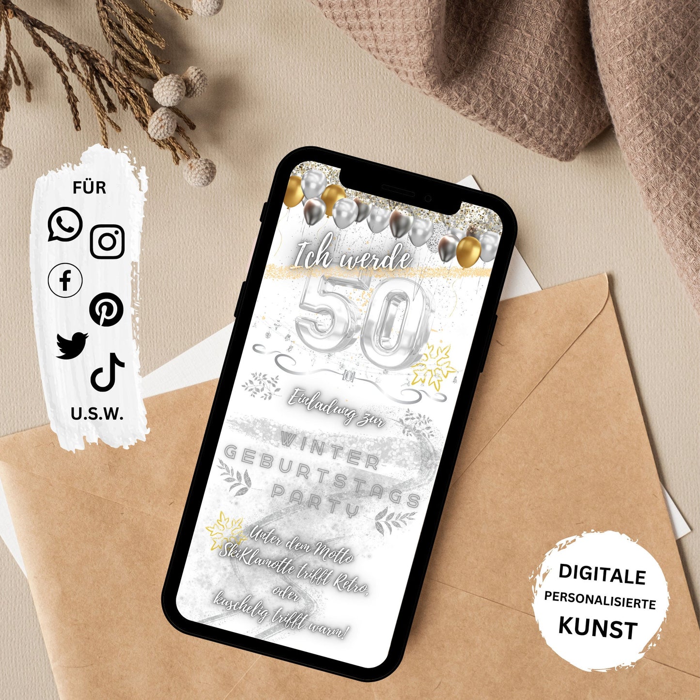 eCARD - Winter Geburtstagsparty Einladungskarte - eCARD4you
