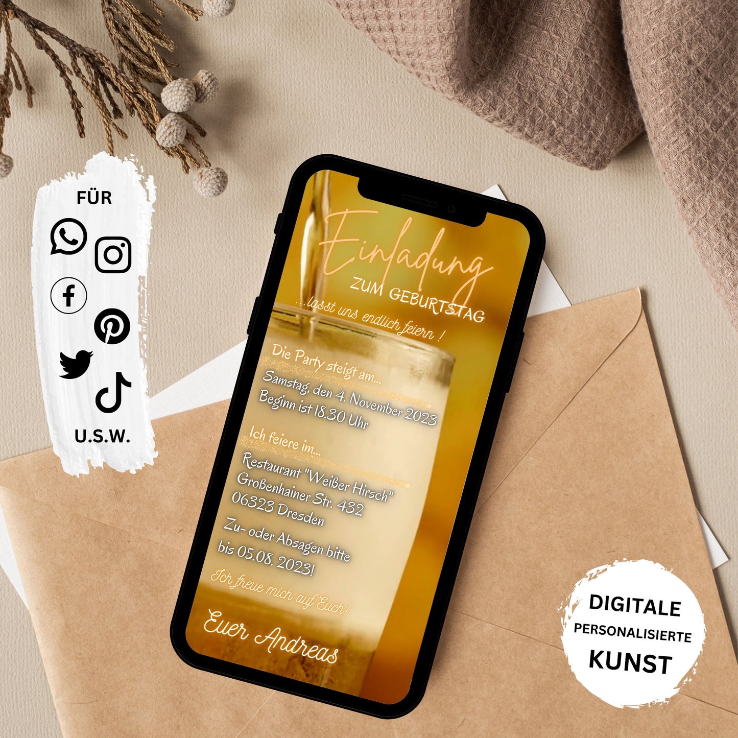 eCARD - Einladung Geburtstagsfeier Bierparty - eCARD4you