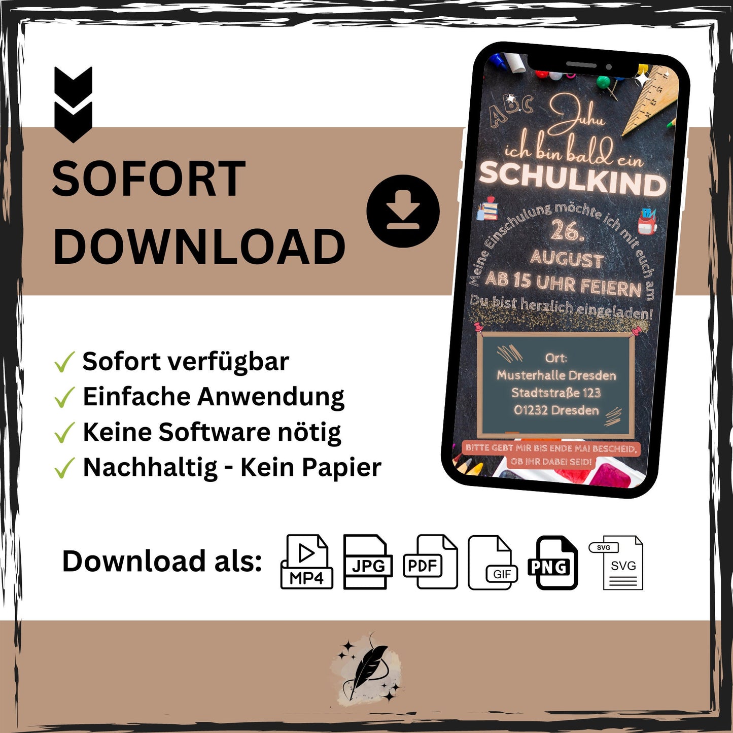 eCARD - Animierte Einladung Schuleinführung - eCARD4you