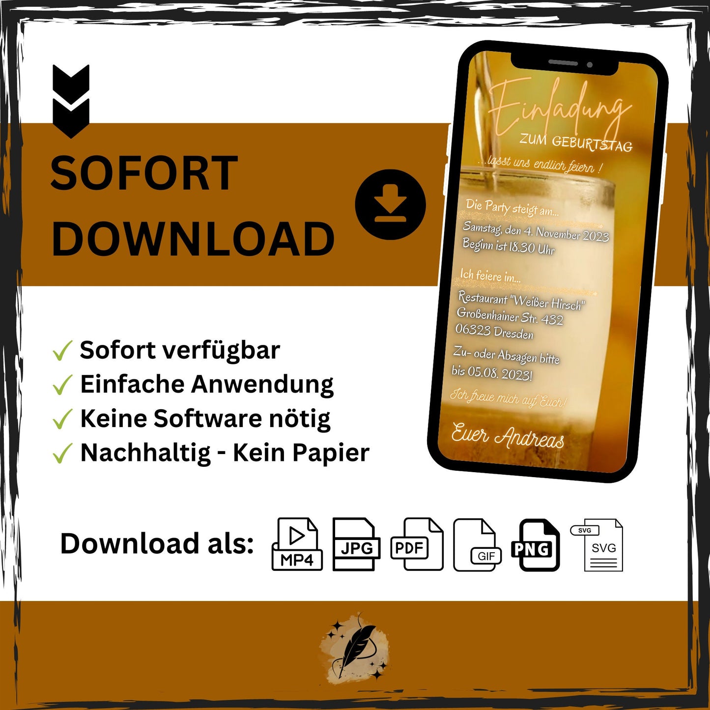 eCARD - Einladung Geburtstagsfeier Bierparty - eCARD4you