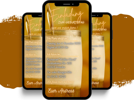 eCARD - Einladung Geburtstagsfeier Bierparty - eCARD4you