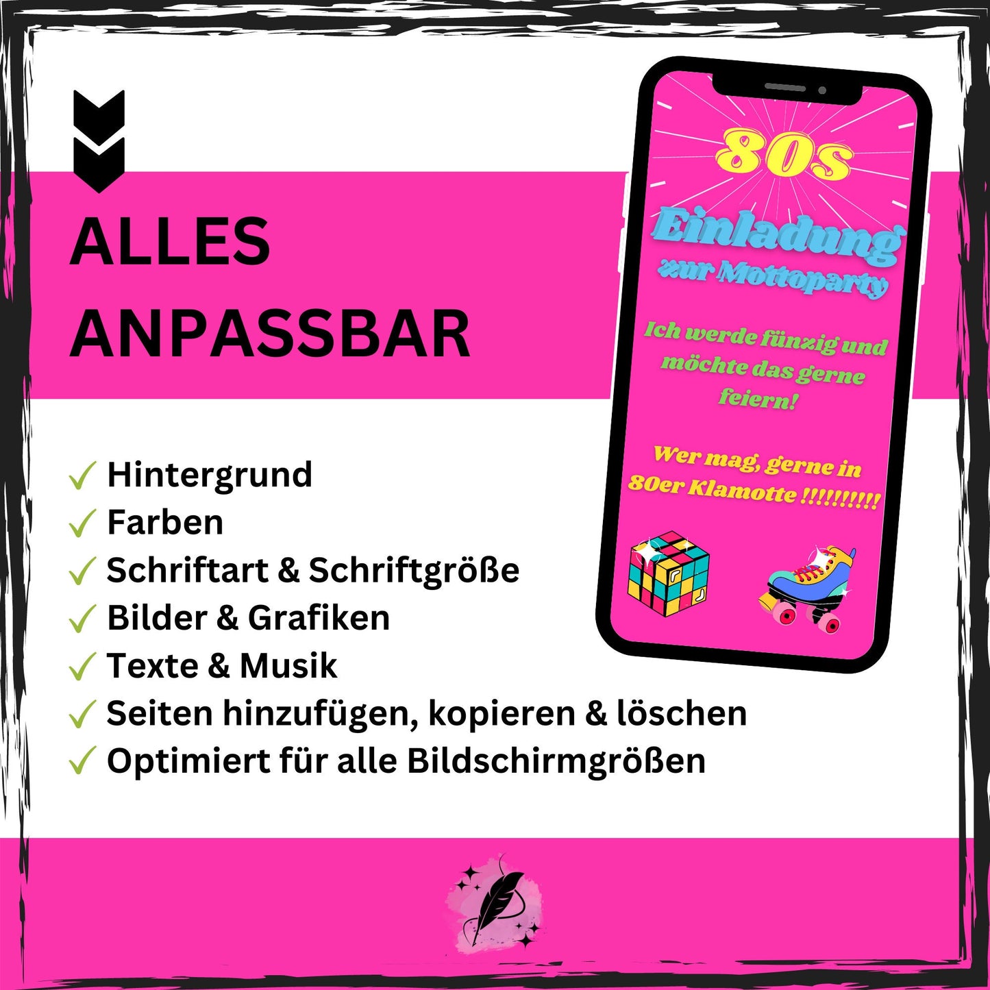 eCARD - 80er 90er Jahre Party Einladungskarte