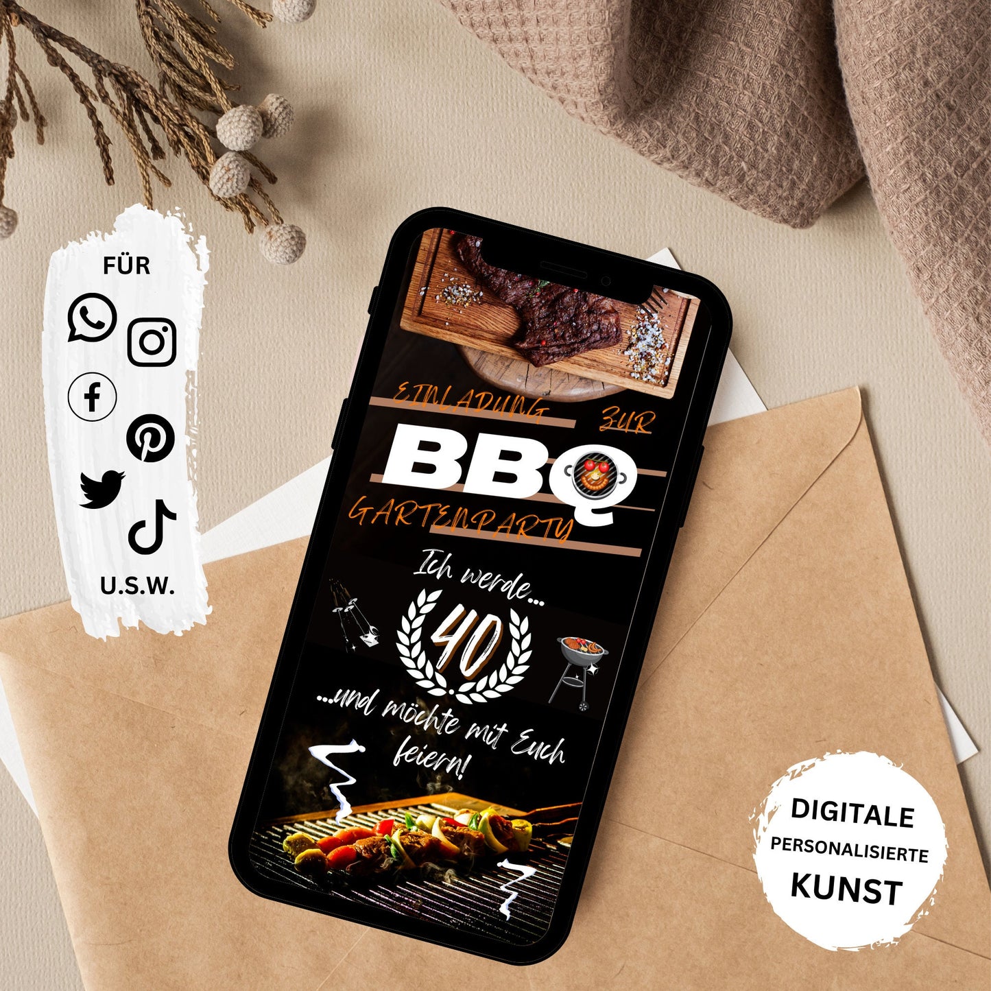eCARD - Einladung Gartenparty Grillparty Geburtstag - eCARD4you
