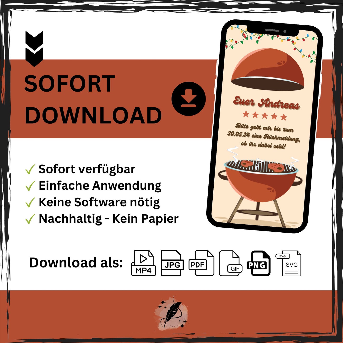 eCARD - Einladung Gartenparty Grillparty Geburtstag - eCARD4you