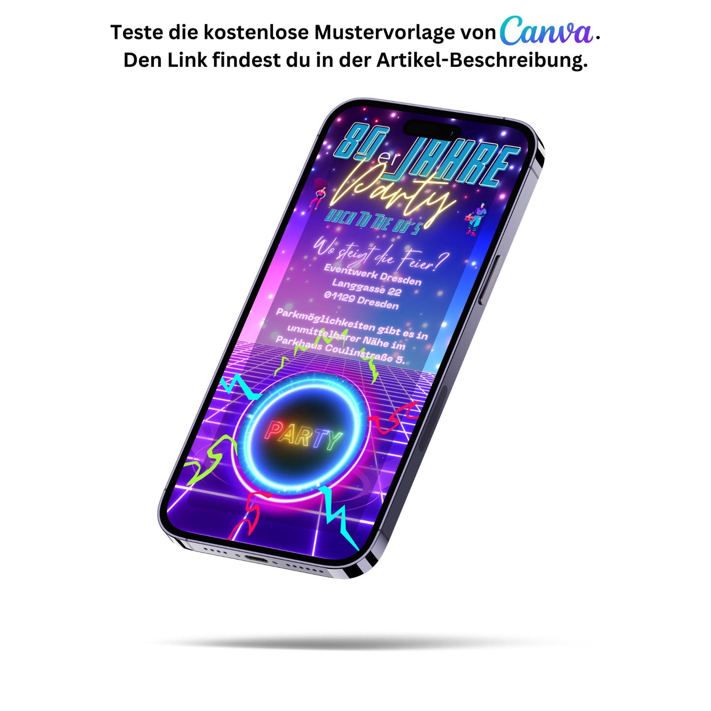eCARD - 80er 90er Jahre Party Einladungskarte - eCARD4you