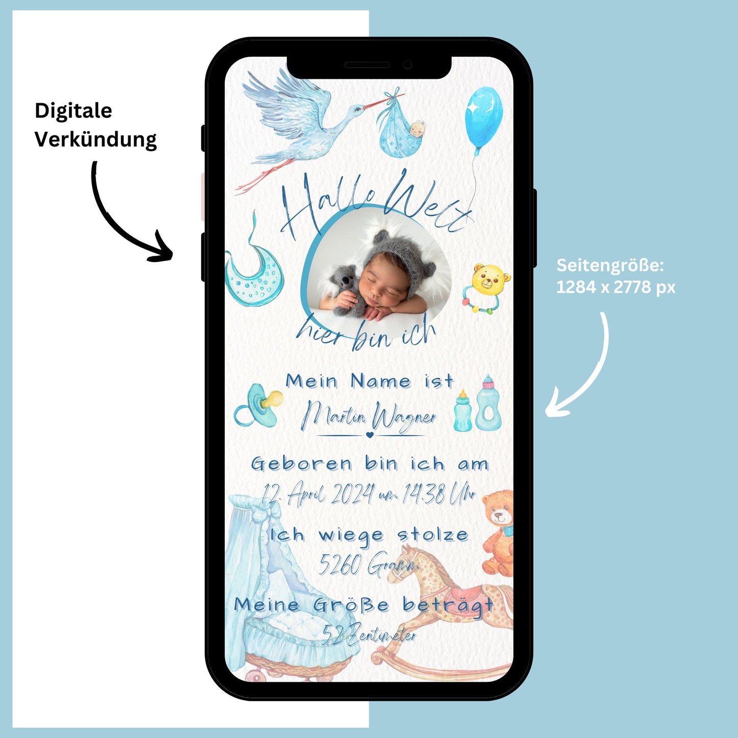 eCARD - Animierte Verkündung Geburt - eCARD4you