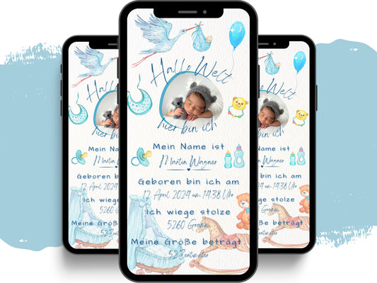 eCARD - Animierte Verkündung Geburt - eCARD4you