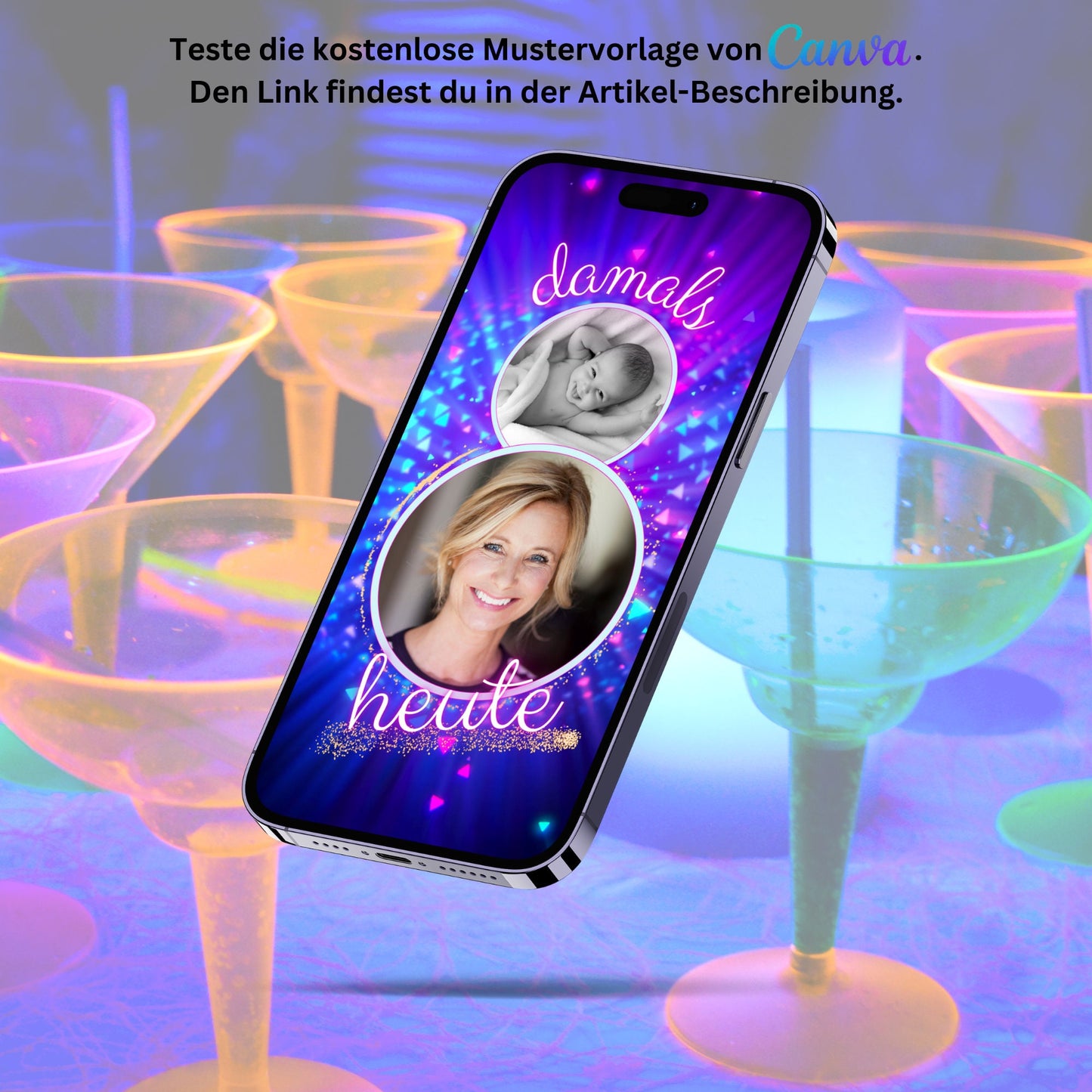eCARD - Geburtstag Neonparty Einladungskarte - eCARD4you