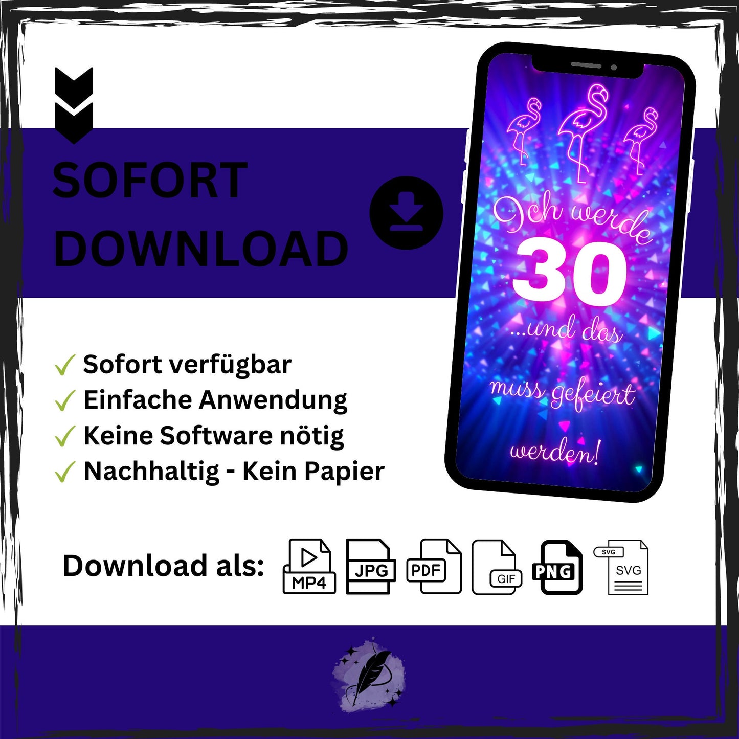 eCARD - Geburtstag Neonparty Einladungskarte - eCARD4you