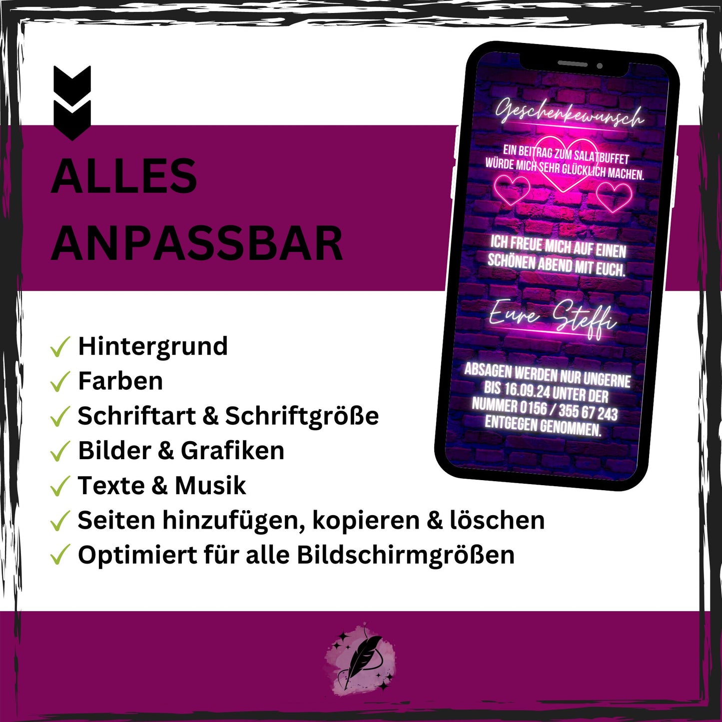 eCARD - Geburtstag Neonparty Einladungskarte - eCARD4you