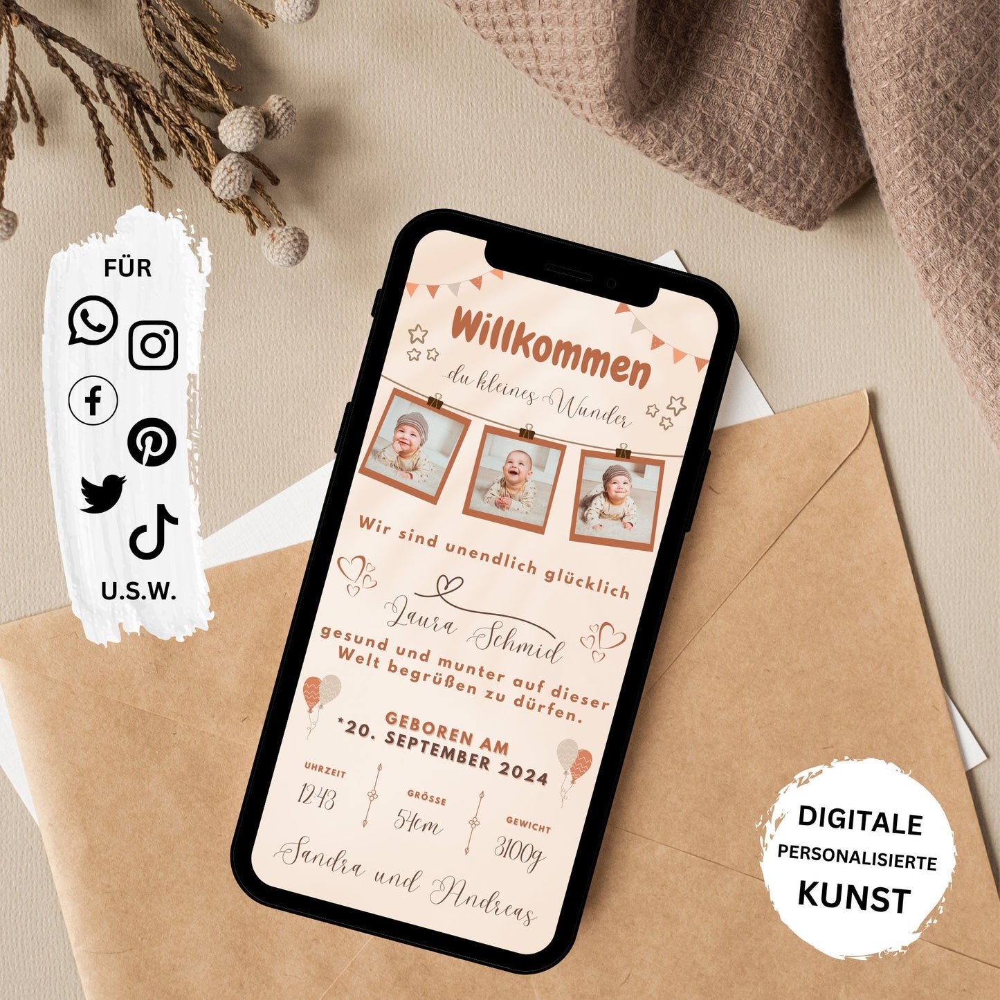 eCARD - Animierte Verkündung Geburt - eCARD4you
