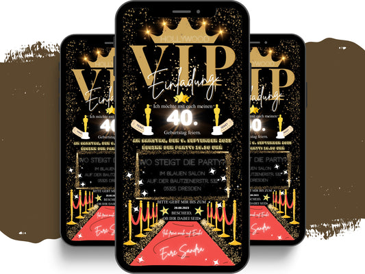 eCARD - Hollywood Einladungskarte Geburtstag - eCARD4you